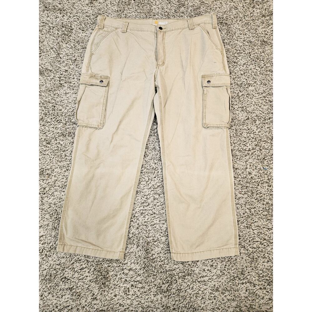 Carhartt Pants Cargo Carpenter Relaxed Fit Ripstop Men 42X30 Khaki